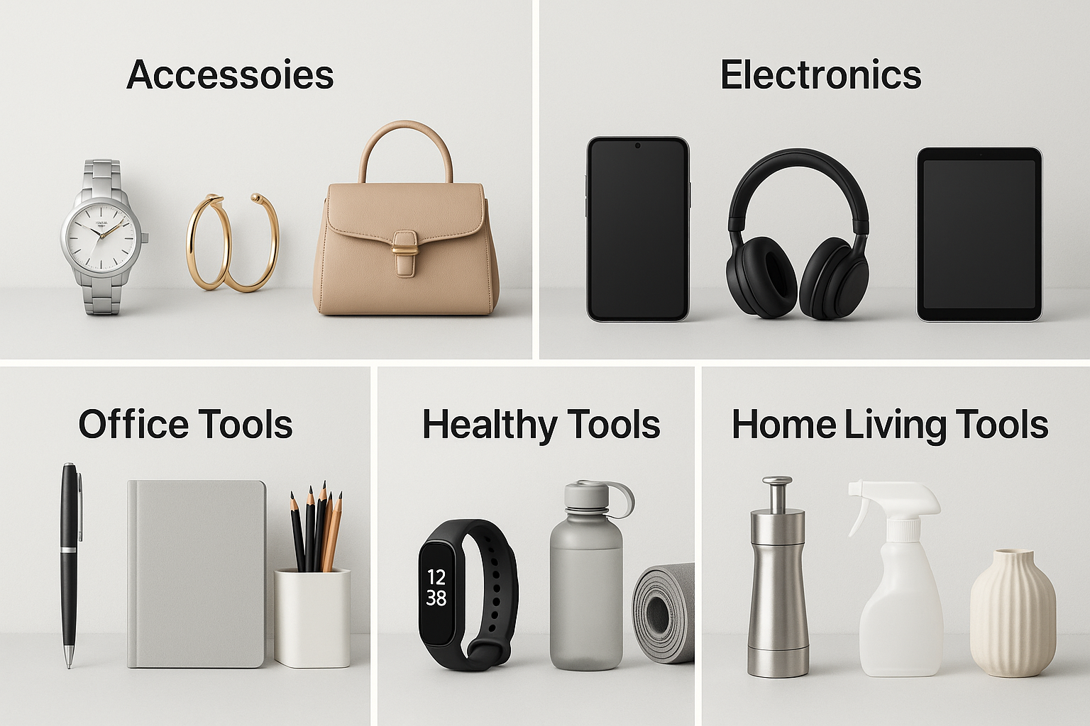 All Categories accessories,office tools,electronics, healthy tools and home living tools